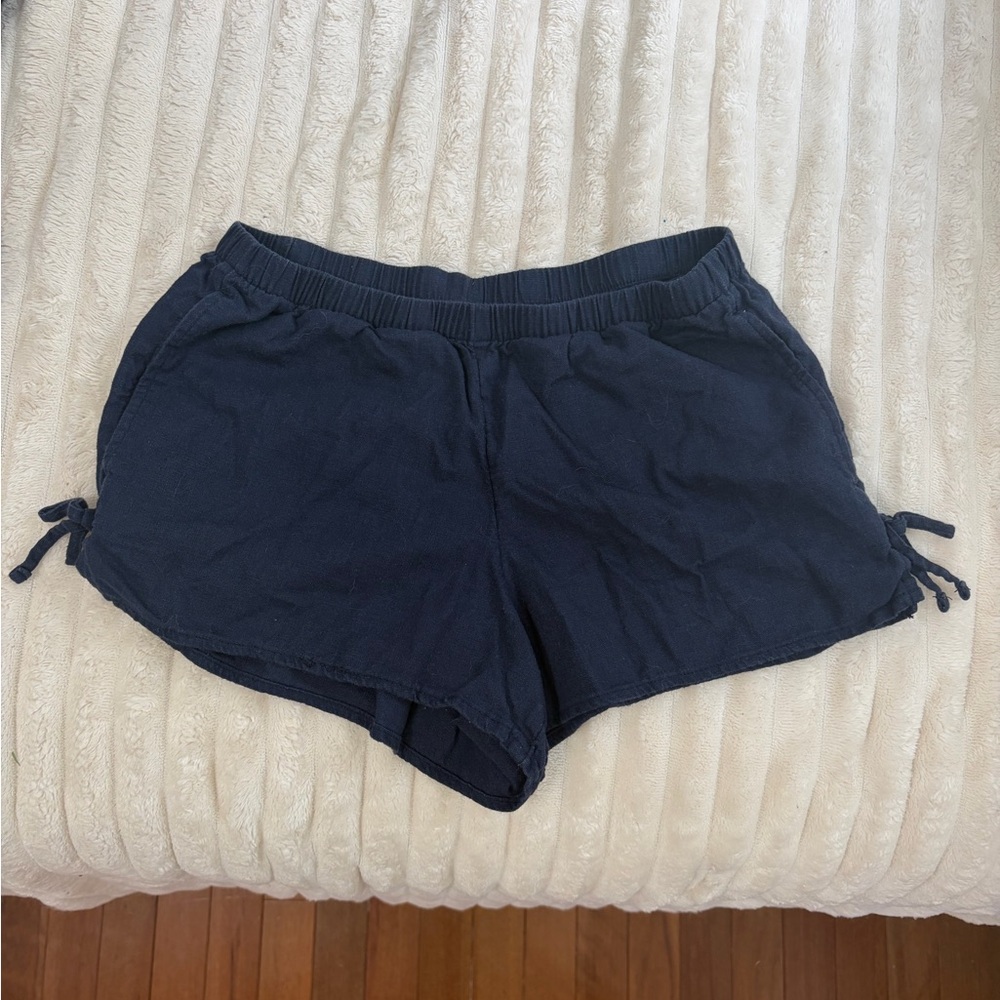 Hollister Navy linen Lounge Shorts